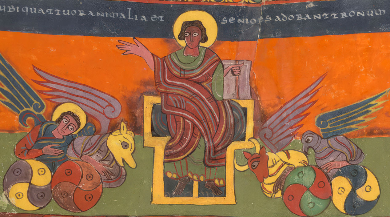 The Apocalyptic Beatus Pointing to the Side Gestures